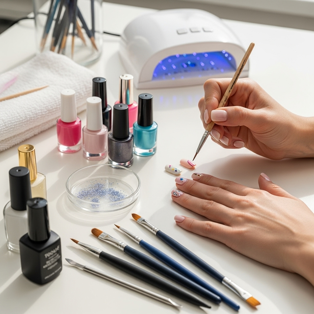 Generate an eye-catching, high-quality featured image prompt for a blog post about: Easy Nail Art Tu