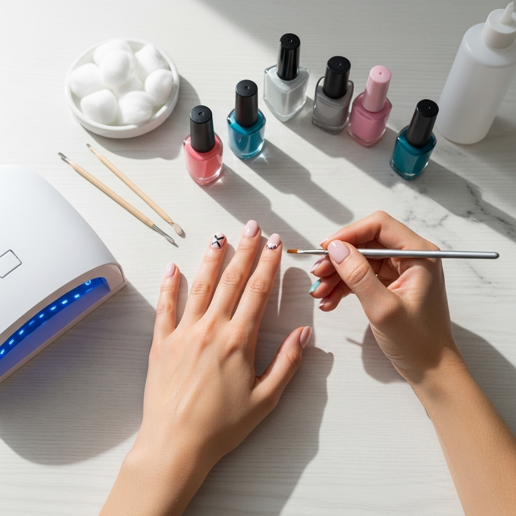 Generate an eye-catching, high-quality featured image prompt for a blog post about: Easy Nail Art Tu