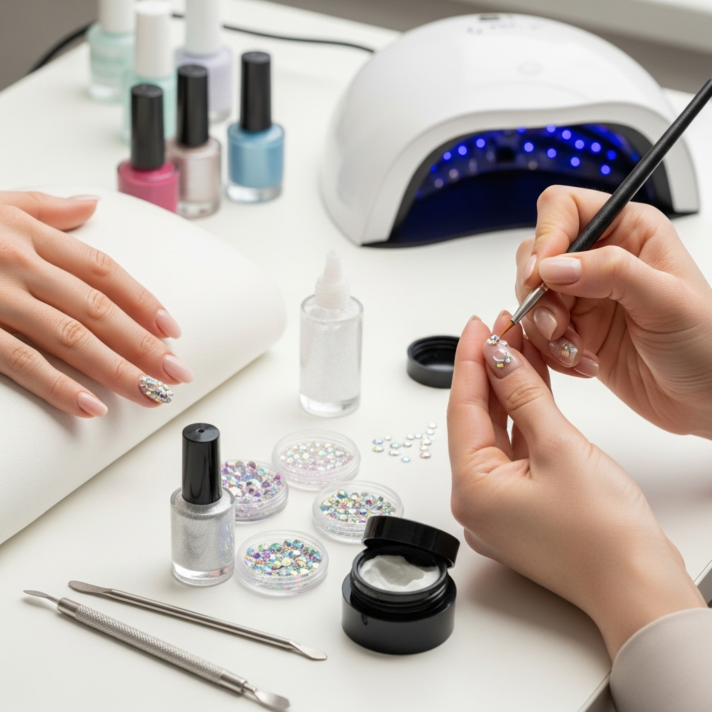 Generate an eye-catching, high-quality featured image prompt for a blog post about: 3D Nail Art Desi