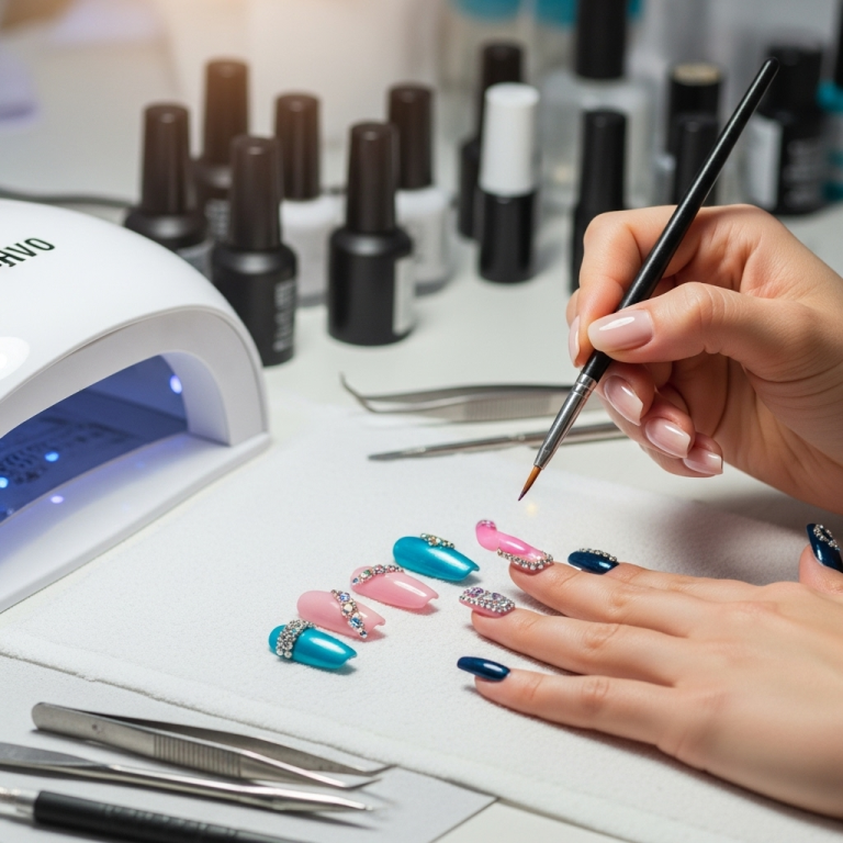 Coffin Nail Design With Rhinestones: Stunning Essentials 1 generate an eye catching high quality featured im 1759553786