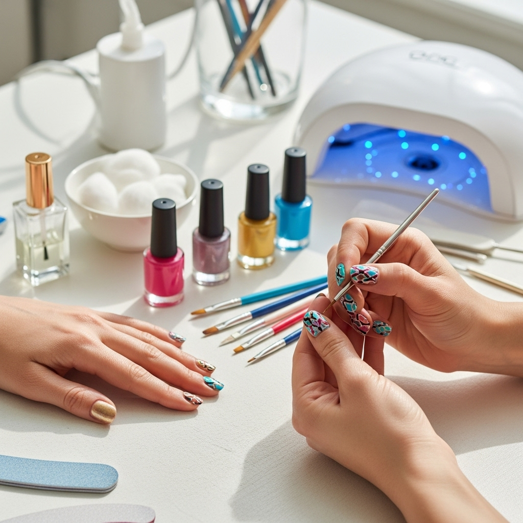 Moroccan Pattern Nail Art: Essential Stunning Designs 4 Generate an eye-catching, high-quality featured image prompt for a blog post about: Moroccan Pattern