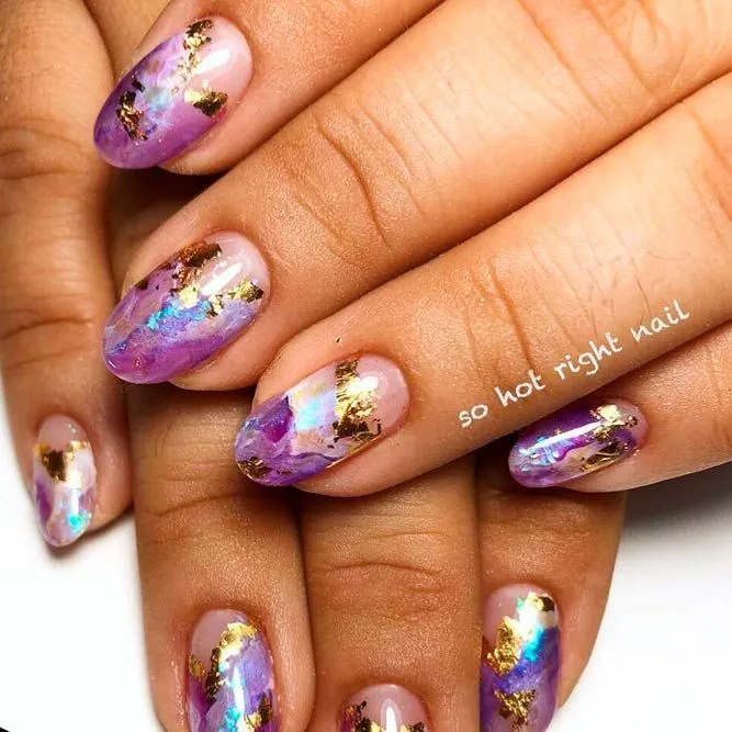 Dazzling-Purple-Nails-With-Foil-Design-2