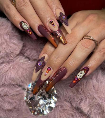 Acrylic-Burgundy-Nails-1