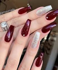 Acrylic-Burgundy-Nails-4