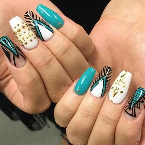 Amazing-Greenish-Blue-Nails-Designs-2