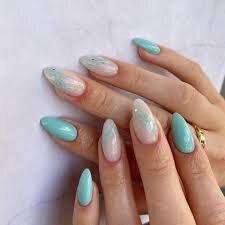 Aqua-Green-Almond-Nails-8