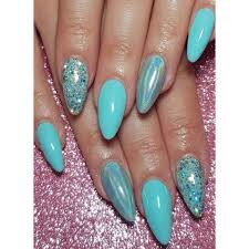 Aqua-Green-Almond-Nails-9