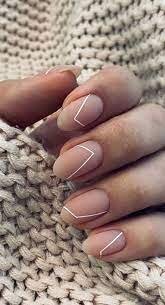 Beige-and-White-Line-Nail-Art-3