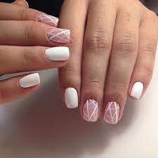 Beige-and-White-Line-Nail-Art-4