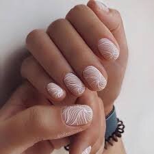 Beige-and-White-Line-Nail-Art-6