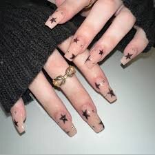 Black-Stars-Nail-Design-8