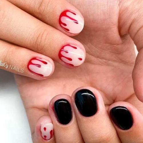 Black-and-Red-Colors-Mix-for-Halloween-Nails-5