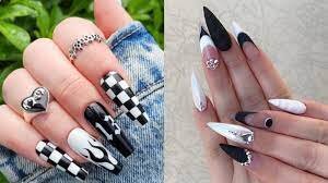 Black-and-White-Nail-Designs-with-Patterns-6