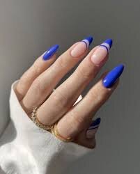 Blue-Coffin-French-Nails-4