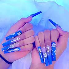 Blue-Coffin-Nails-With-Rhinestones-2