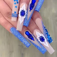 Blue-Coffin-Nails-With-Rhinestones-5