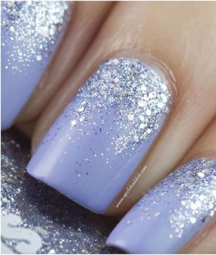 Blue-Glitter-Wedding-Nail-Idea-1