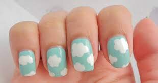 Blue-Sky-with-Clouds-Nails-4