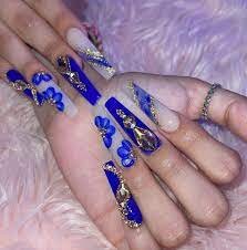 Blue-Wedding-Nails-With-Gold-Star-Detail-3