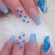Blue-and-White-Ombre-Nails-4