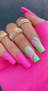 Bright-Pink-and-Green-Matte-Coffins-2