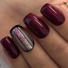 Burgundy-Glittery-Line-Nail-Design-2