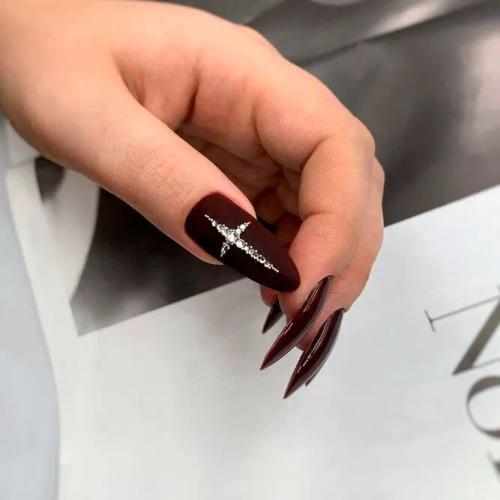 Burgundy-Matte-Long-Nails-1