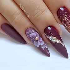 Burgundy-Nail-Designs-with-Rhinestones-5