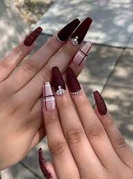 Burgundy-Short-Coffin-Nails-5