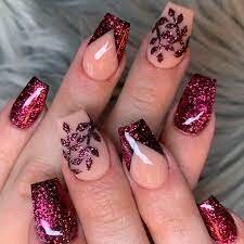 Burgundy-Short-Coffin-Nails-6