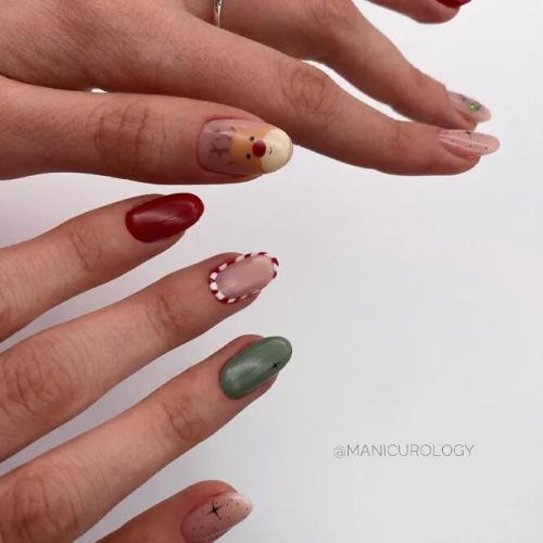 Christmas-Nail-Art-With-Deer-2