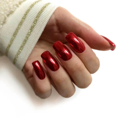 Chrome-Pigment-Square-Nail-Art-1