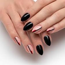 Classic-Black-Almond-Shaped-Nails-Colors-8