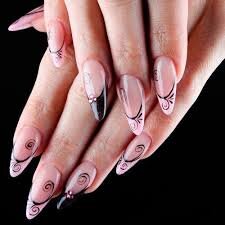 Classic-Black-Almond-Shaped-Nails-Colors-9