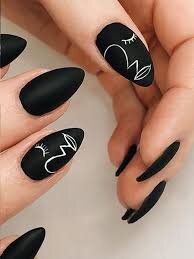 Classic-Black-Nails-With-Matte-Effect-8