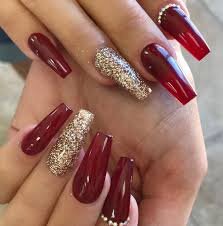 Classy-Medium-Length-Burgundy-Nails-2