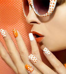 Colorful-Dotted-Nails-For-A-Homecoming-Party-6