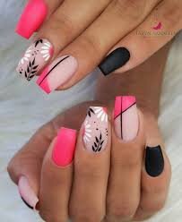 Colorful-Dotted-Nails-For-A-Homecoming-Party-7
