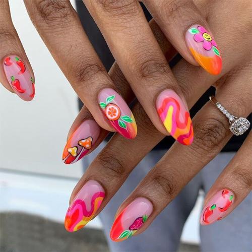 Colorful-Fruits-Nails-Design-1