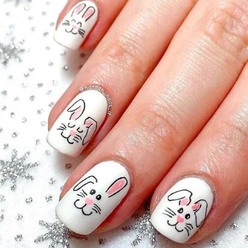 Cute-Bunny-or-Rabbit-Easter-Nail-Art-Ideas-6