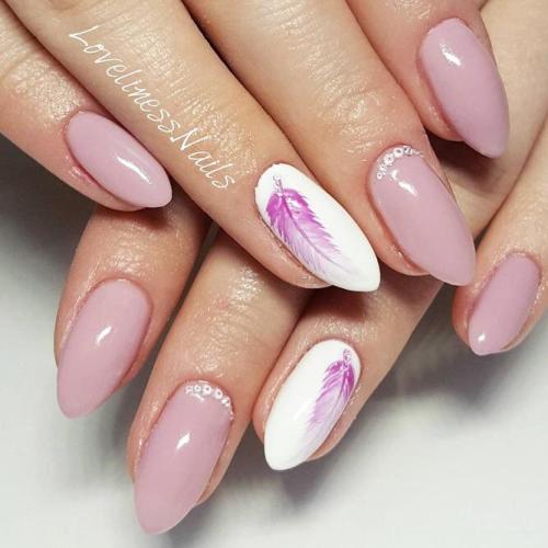 Cute-Nail-Designs-with-Sweet-Feathers-1