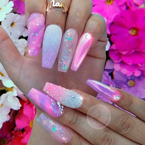 Cute-Pink-Nails-With-Unicorn-Art-3