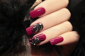 Dark-Burgundy-Classy-Nails-11