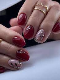 Dark-Burgundy-Classy-Nails-4