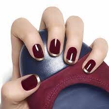 Dark-Burgundy-Classy-Nails-5