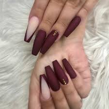 Dark-Burgundy-Classy-Nails-7