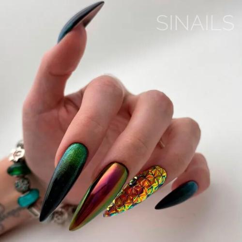 Dark-Ombre-Nails-with-Glitter-4