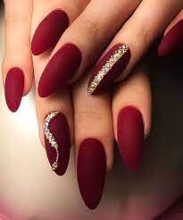 Dark-Red-Wedding-Nail-Idea-2