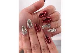 Dark-Red-Wedding-Nail-Idea-3