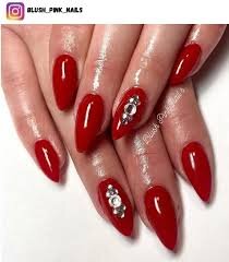 Dark-Red-Wedding-Nail-Idea-6